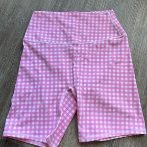 Pink Gingham Women's Bike Shorts
